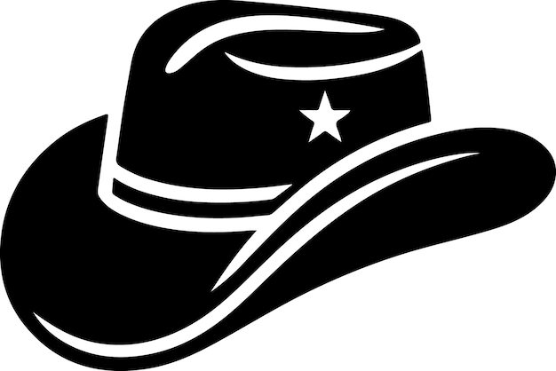 La silhueta de la chica vaquero y el sombrero de vaquero SVG
