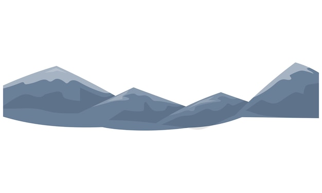 Silhueta de la cordillera de diseño plano vectorial