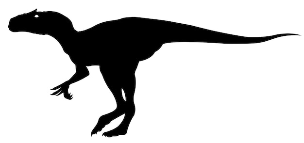 Silhueta de dinosaurio gráfico vectorial afrovenador archivo de corte negro aislado sobre fondo blanco
