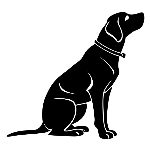 Silhueta de labrador negro
