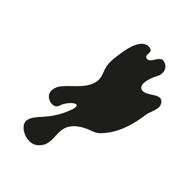 Silhueta de manchas líquidas abstractas dibujadas a mano Ilustración gráfica de Doodle