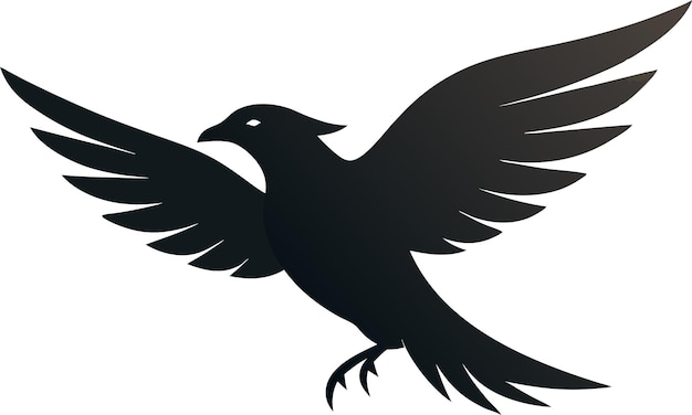 silhueta de pájaros voladores vector fondo blanco