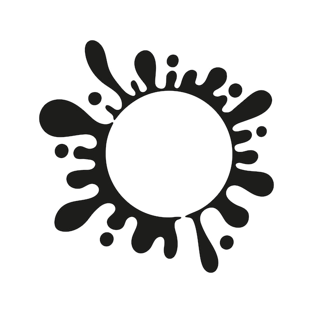 Silhueta de salpicaduras de agua dibujada a mano Ilustración gráfica de Doodle
