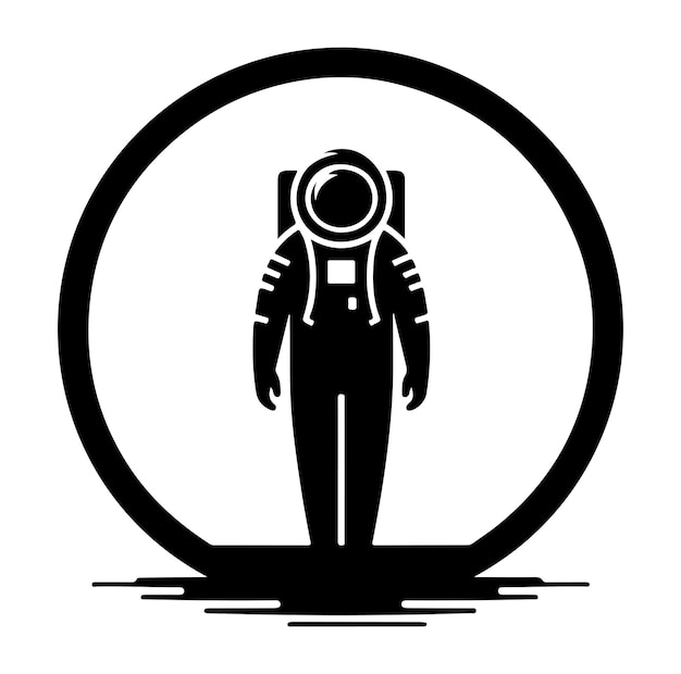 Vector silhueta vectorial del astronauta