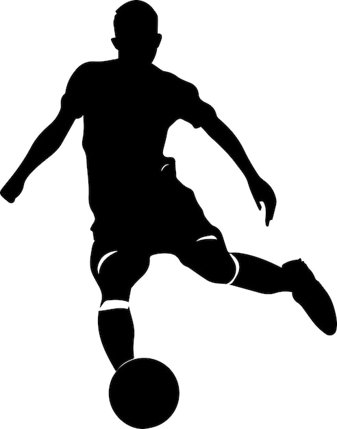 Silhueta vectorial del jugador de fútbol 10