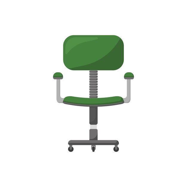 silla de computadora en vector de icono de color de estilo plano