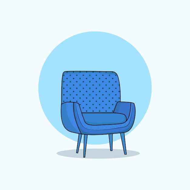 Vector silla contemporánea estilo sofá ilustración muebles modernos diseño con comodidad