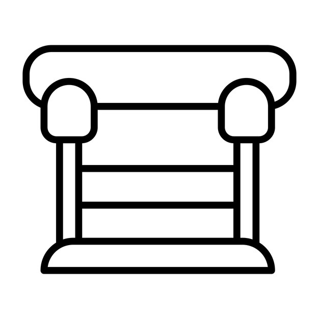 una silla con un fondo blanco que dice la palabra en él
