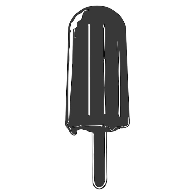 Silla de helado de silueta sólo de color negro