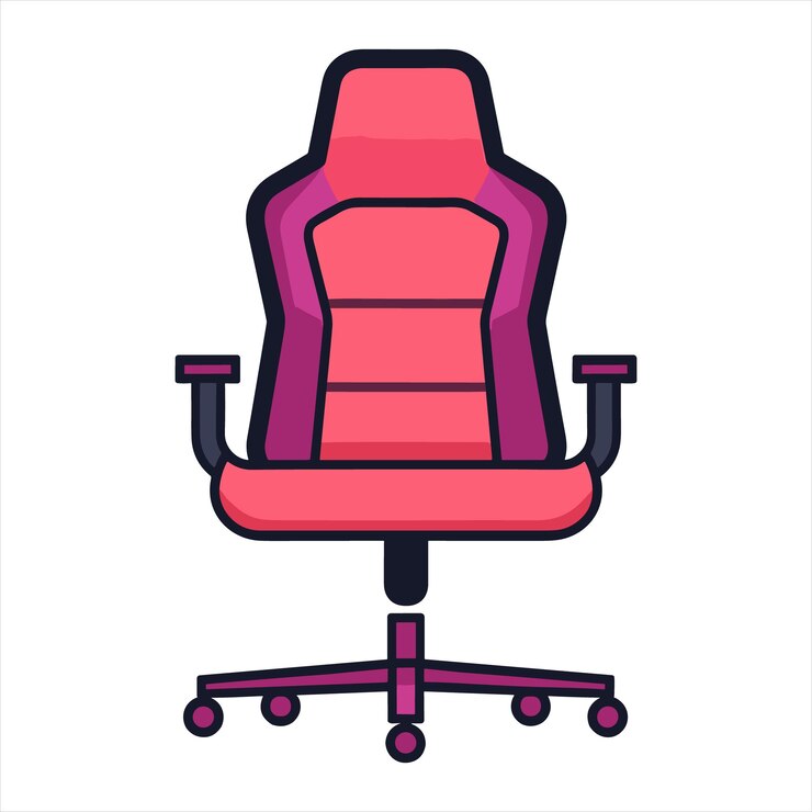 Vector silla de juego estilo de icono plano de vector simple