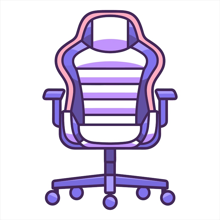 Vector silla de juego estilo de icono plano de vector simple