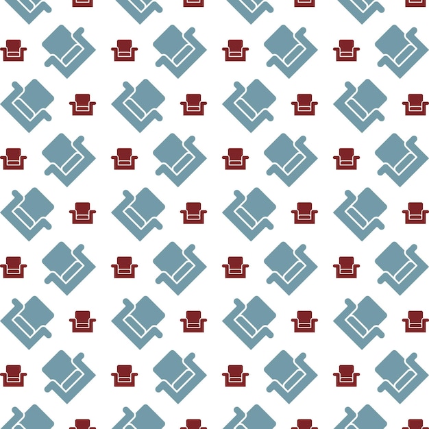Silla magnífica diseño de ilustración vectorial de patrón repetitivo multicolor de moda