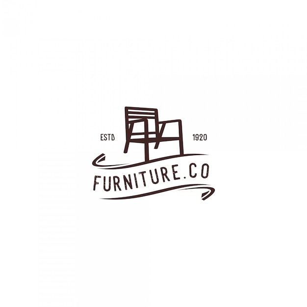 silla muebles vintage logo