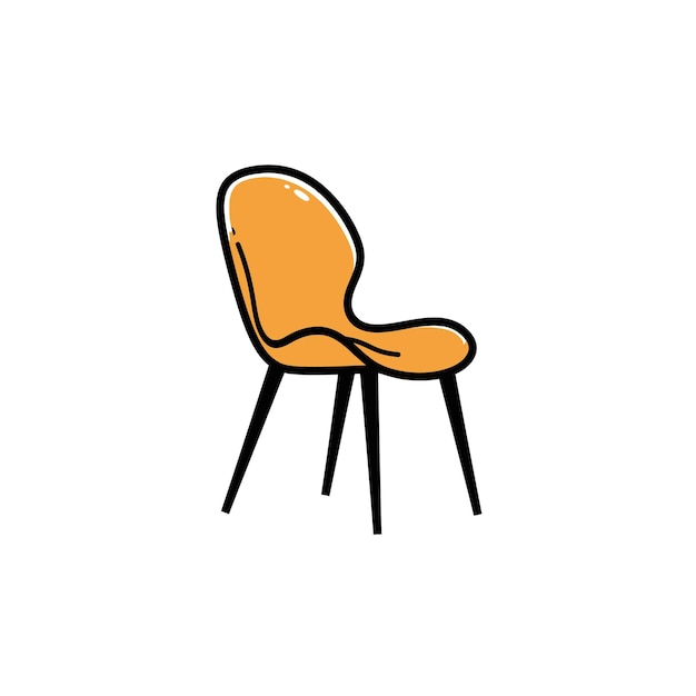 Silla naranja moderna