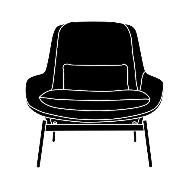 una silla negra con un sombrero en ella que dice "la silla"