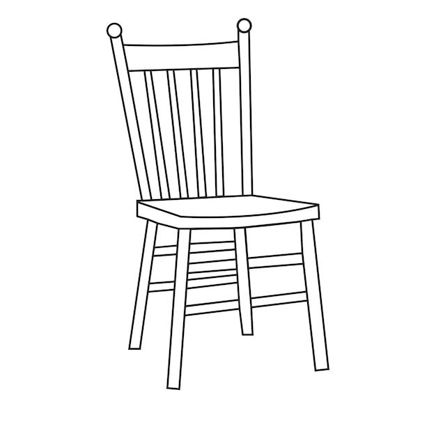 Silla de oficina delante y detrás Vista de ángulo de sillas de oficina mínima vectorial aislada en backgrou blanco