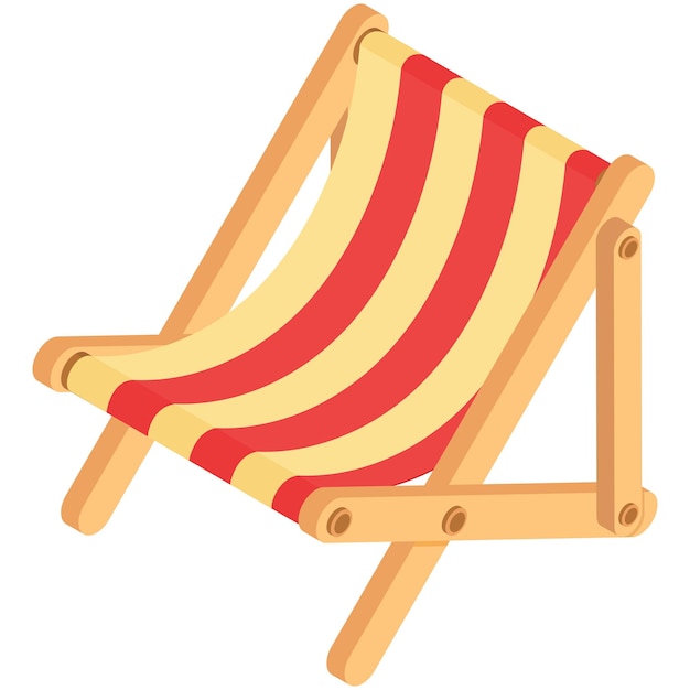 Silla de playa isométrica