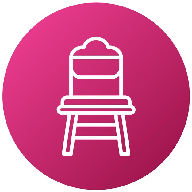 una silla rosa con una olla en ella