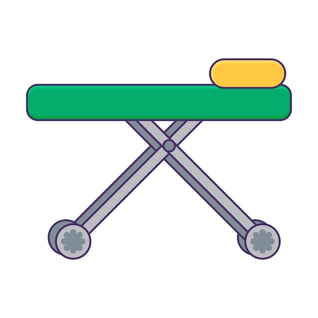 Silla de ruedas para transporte horizontal con cama sobre ruedas