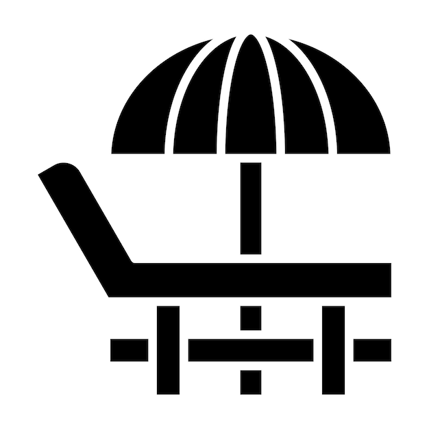 Silla de salón Ilustración en negro sólido