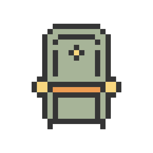 La silla verde de Pixel Art