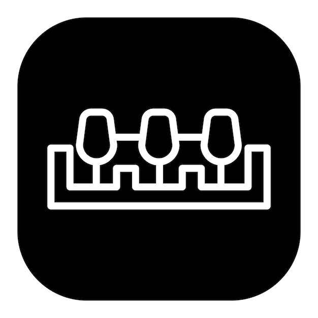 Sillas de cine Iconos vectoriales