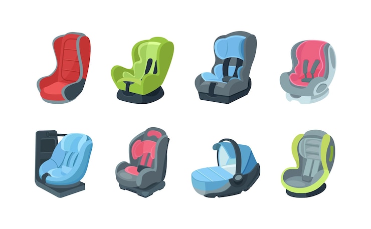 Vector sillón de automóvil infantil para niño, cochecito plegable para bebé recién nacido, cochecito de bebé