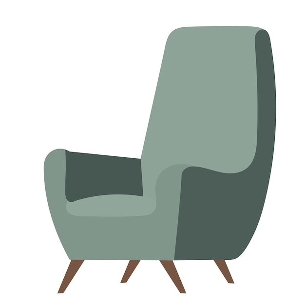 Vector sillón en vector de estilo plano