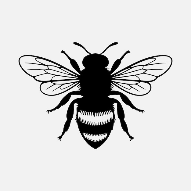 La silueta de una abeja