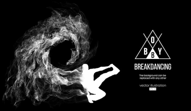 Silueta abstracta de un breakdancer