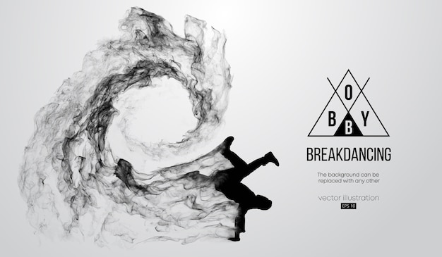 Silueta abstracta de un breakdancer