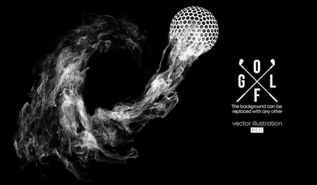 Silueta abstracta de una ilustración de pelota de golf