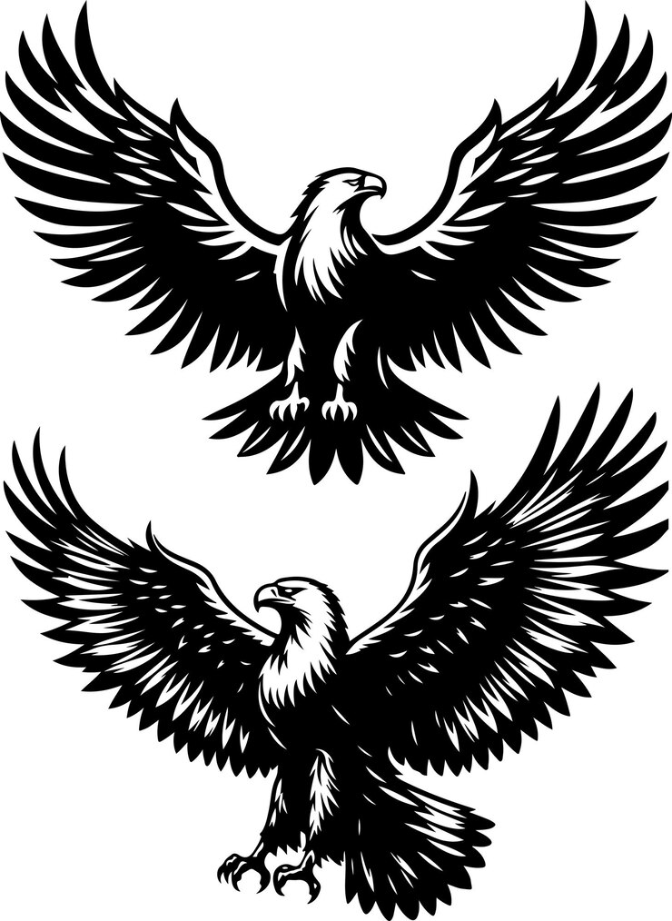 La silueta del águila Victor