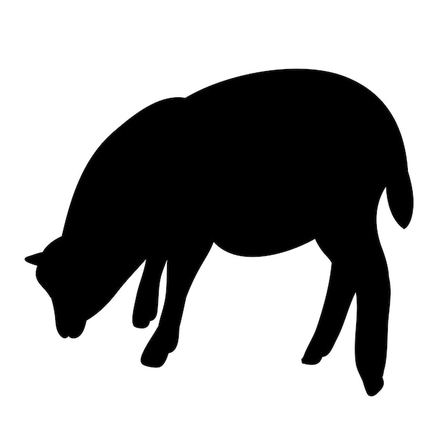 silueta aislada de un cordero