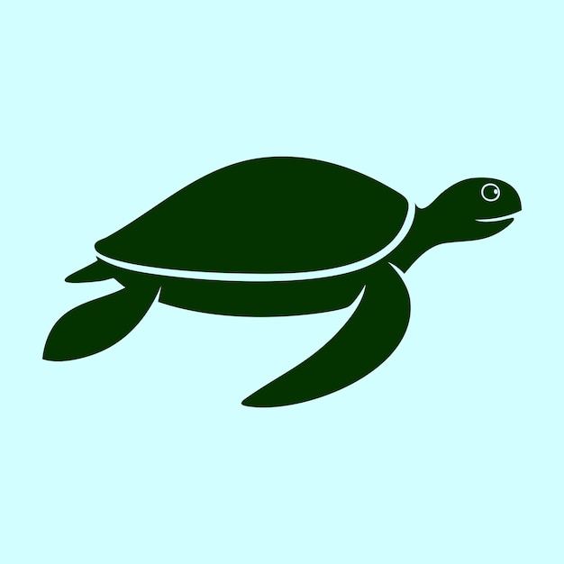 Silueta de un animal de la tortuga marina