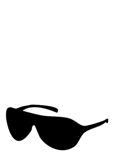 Silueta de anteojos aislada sobre fondo blanco Ilustración vectorial en estilo plano