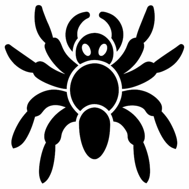 La silueta de la araña negra