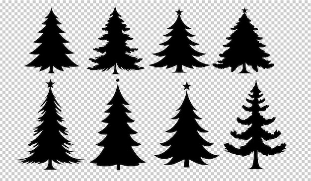 Silueta del árbol de Navidad