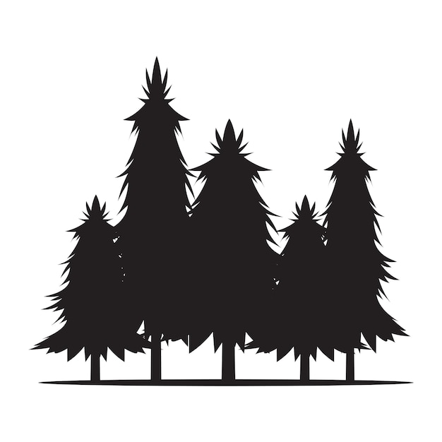 Silueta del árbol de Navidad