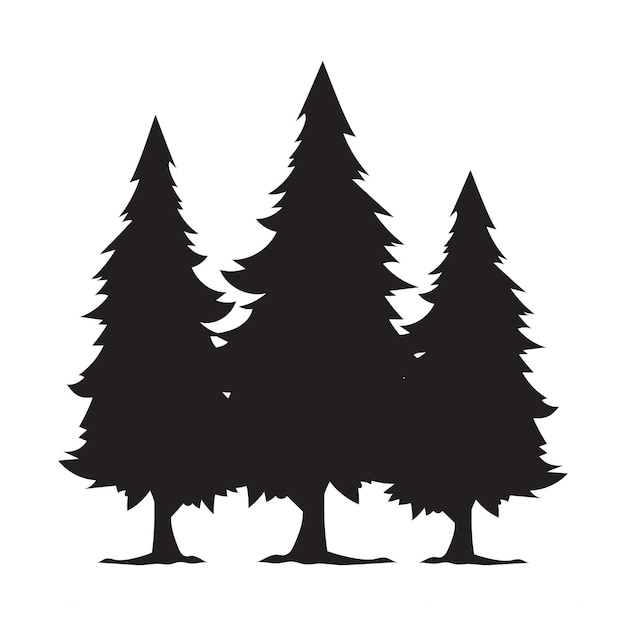 Silueta del árbol de Navidad