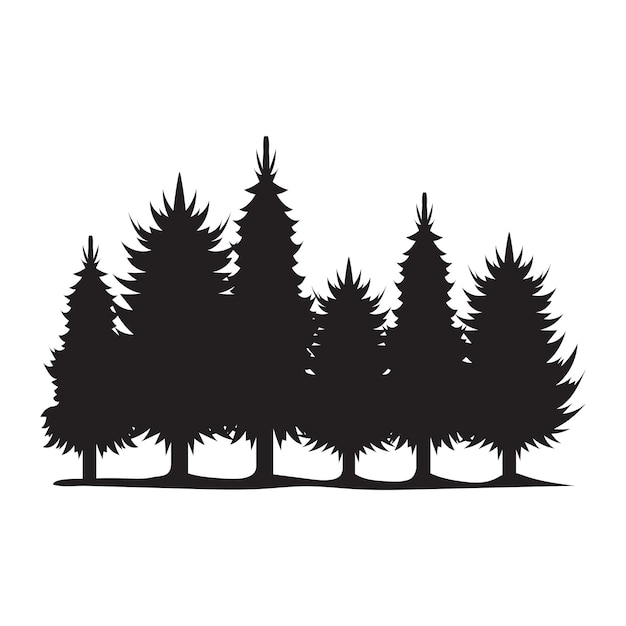 Silueta del árbol de Navidad
