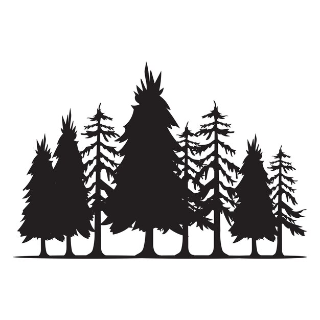 Silueta del árbol de Navidad