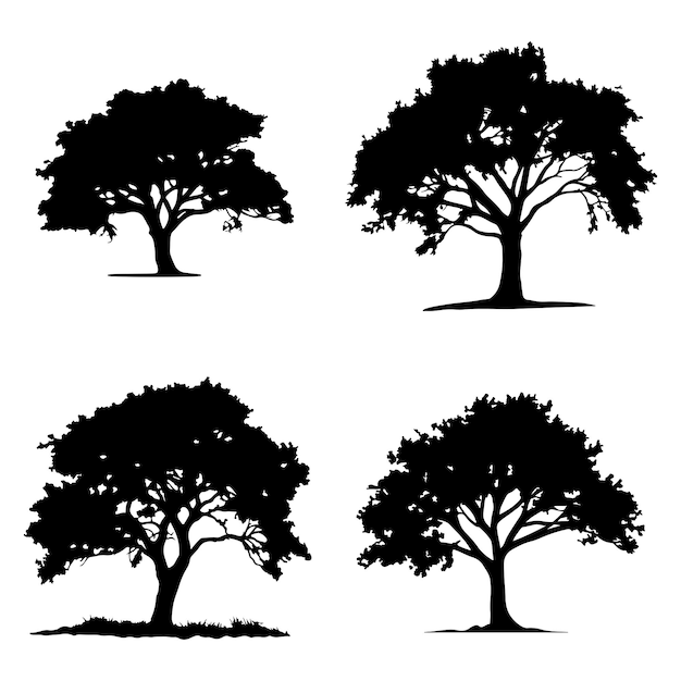Una silueta de árboles