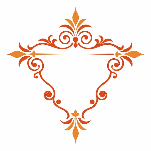 silueta de arte vectorial de esquinas decorativas y divisores enmarcados sobre un fondo blanco