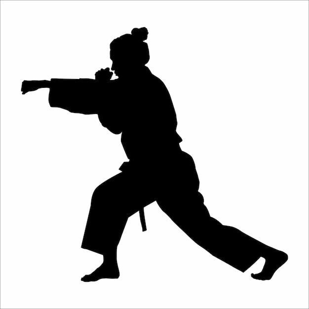 Silueta de las artes marciales de karate