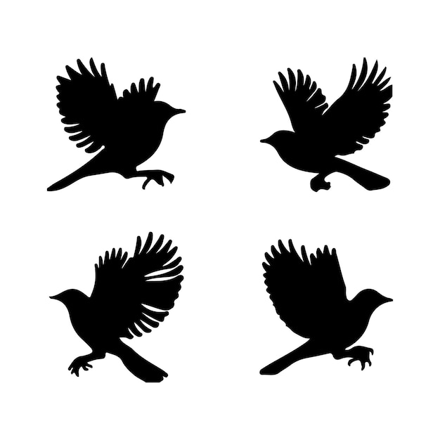 Silueta de aves