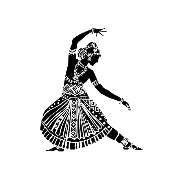 Vector silueta de baile femenino