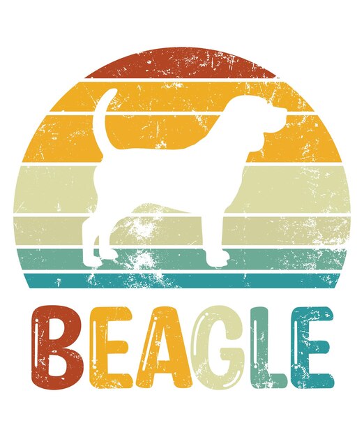 Silueta de beagle regalo de silueta de perro blanco para amantes de beagle