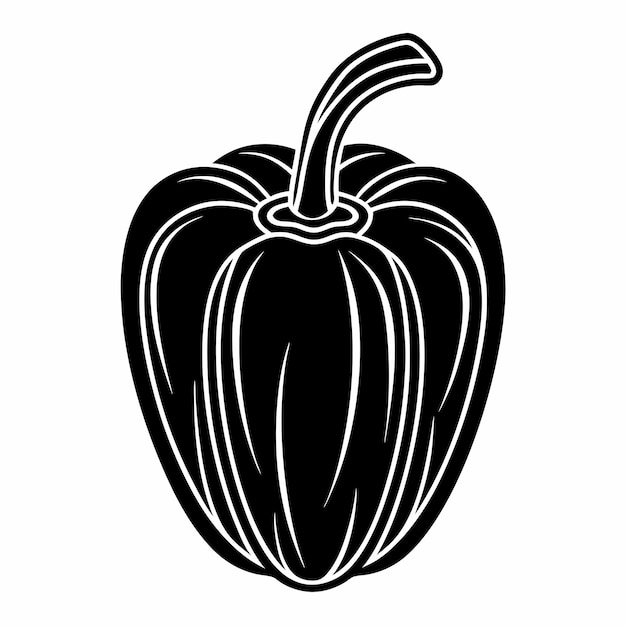 La silueta de Bell Pepper Vector