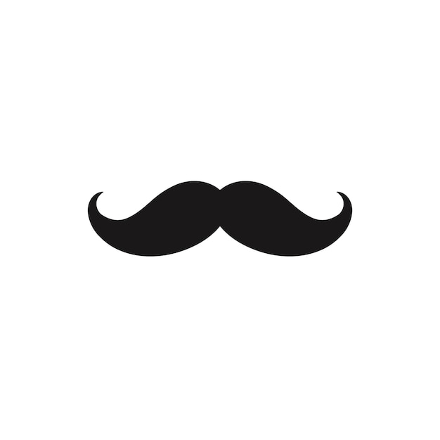 La silueta de un bigote elegante